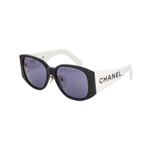 chanel sunglasses black with white trim|chanel sunglasses sale clearance.